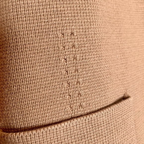 L'Agence Sofia Knit Blazer Ginger Snap Khaki Beige Double-Breasted Jacket XXL - Picture 6 of 11